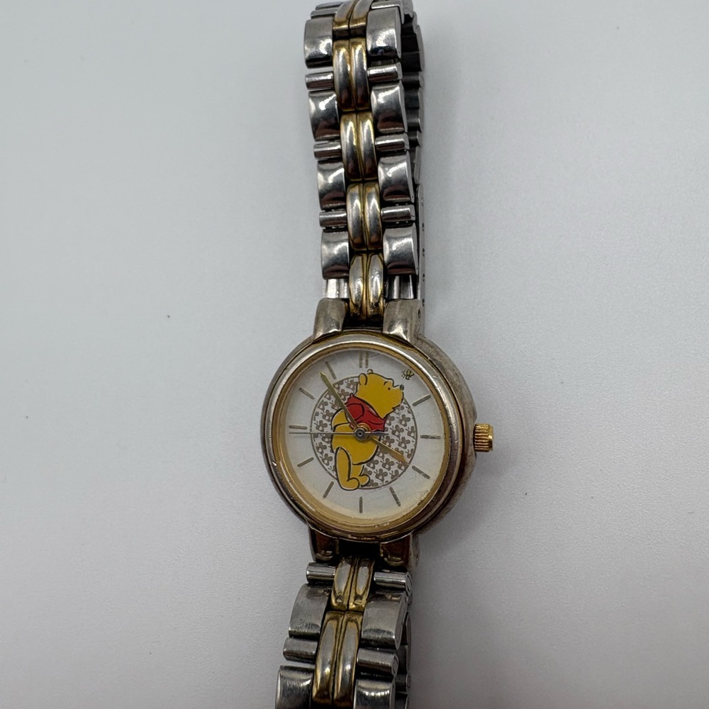 Vintage Timex Disney Winnie the Pooh Watch – Two Tone Band – Needs Battery